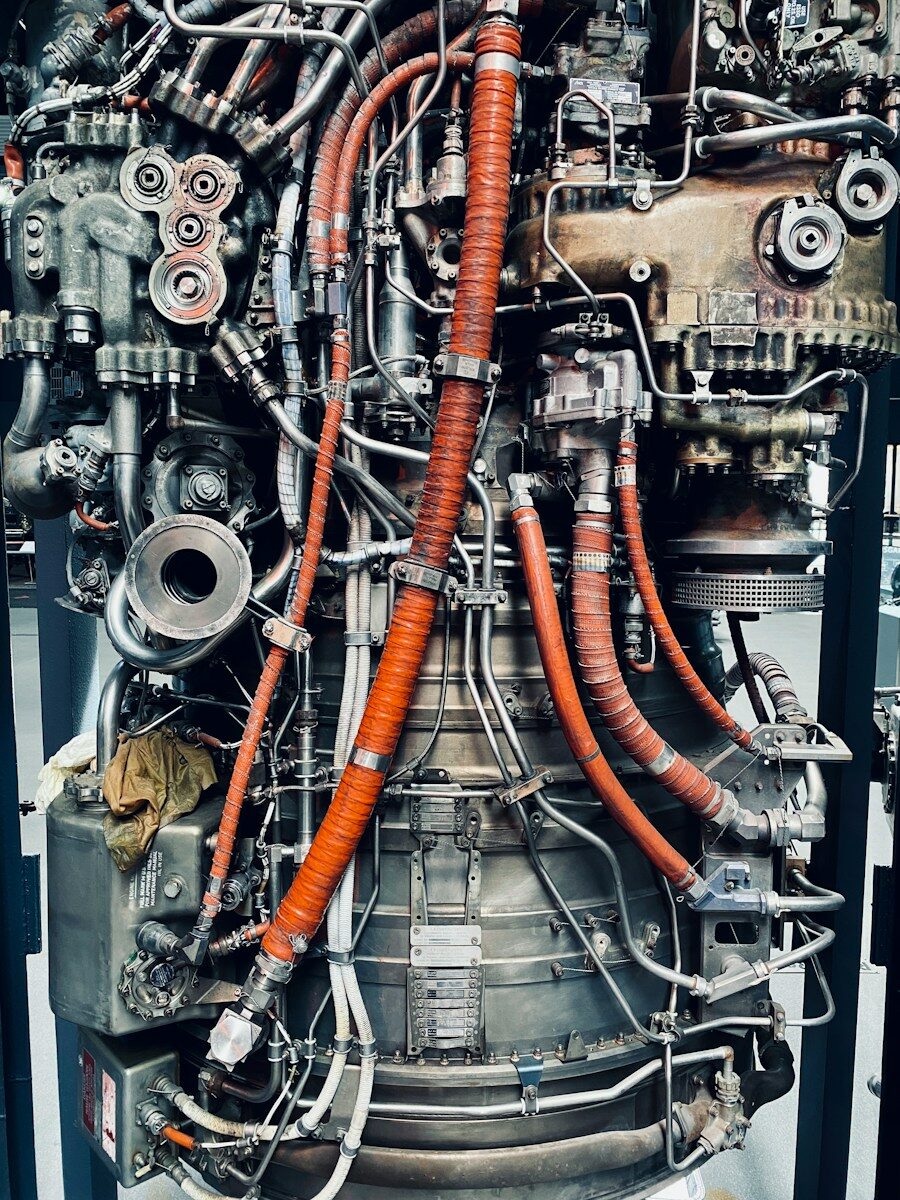 Intérieur d'un moteur d'avion