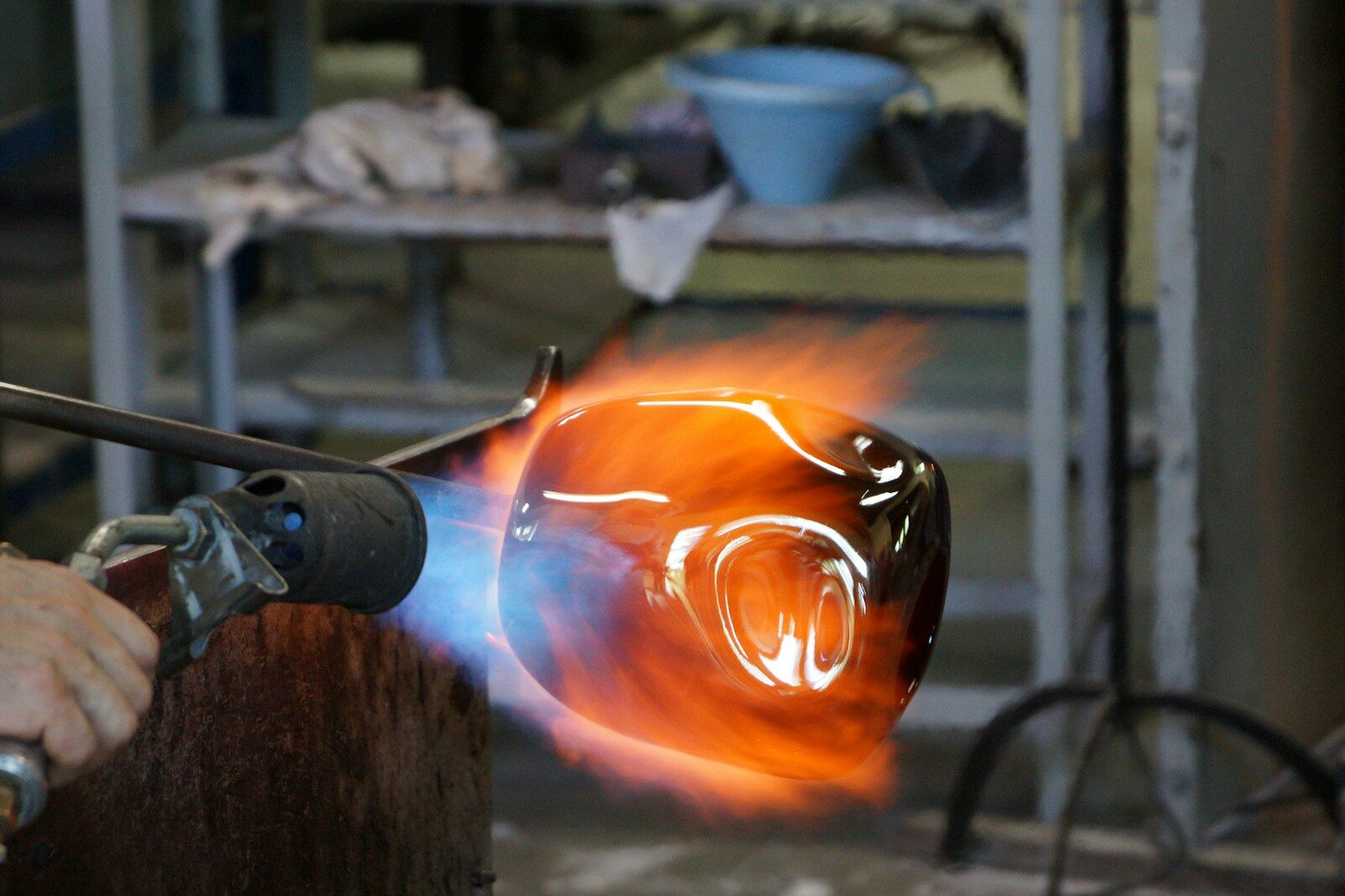 Travail du verre à haute température